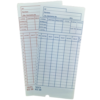 PACK DE TARJETAS PARA CONTROL DE PERSONAL RDC 30M